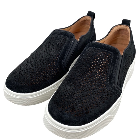 Vionic Kimmie Performance Sneaker Black Suede Purple Bottoms Size 7.5 NWT - Picture 5 of 11